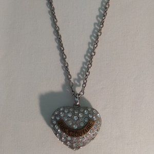 Juicy Couture Silver & Crystal Heart Shape Pendant Necklace